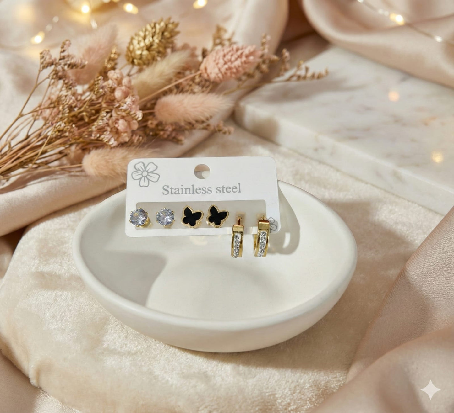 Elegant Earrings Pack of 3 ER02