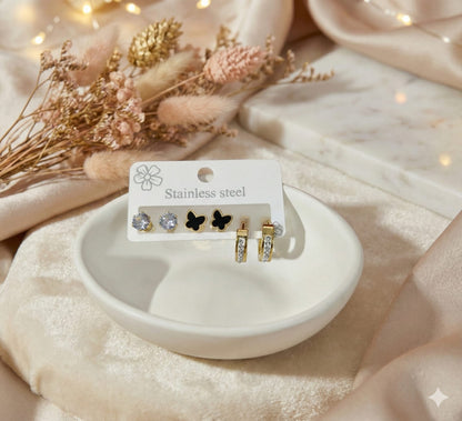 Elegant Earrings Pack of 3 ER02