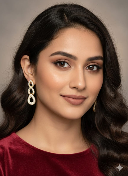 American Diamond Rose Gold Necklace HJ01