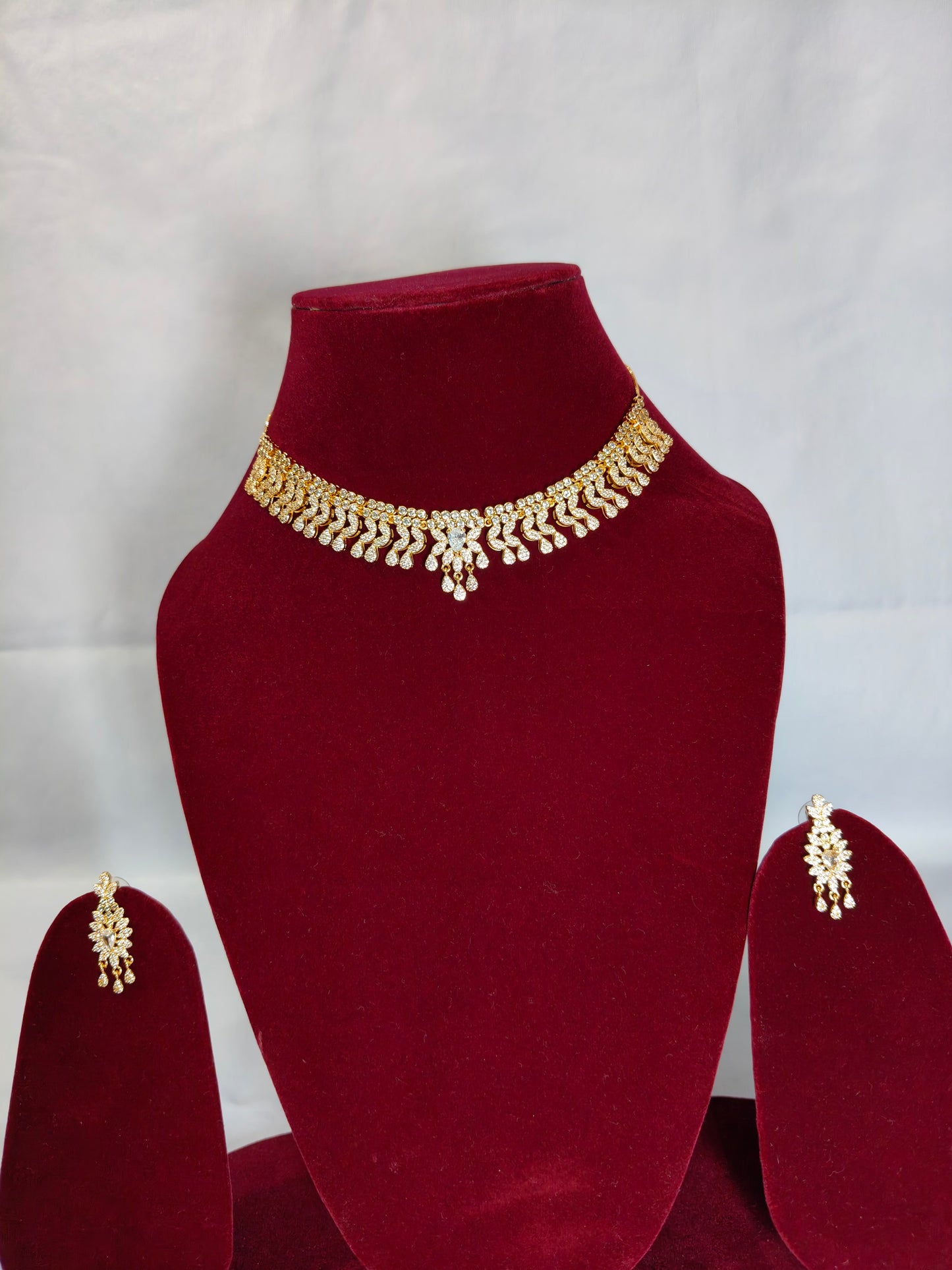 American Diamond Rose Gold Necklace HJ21