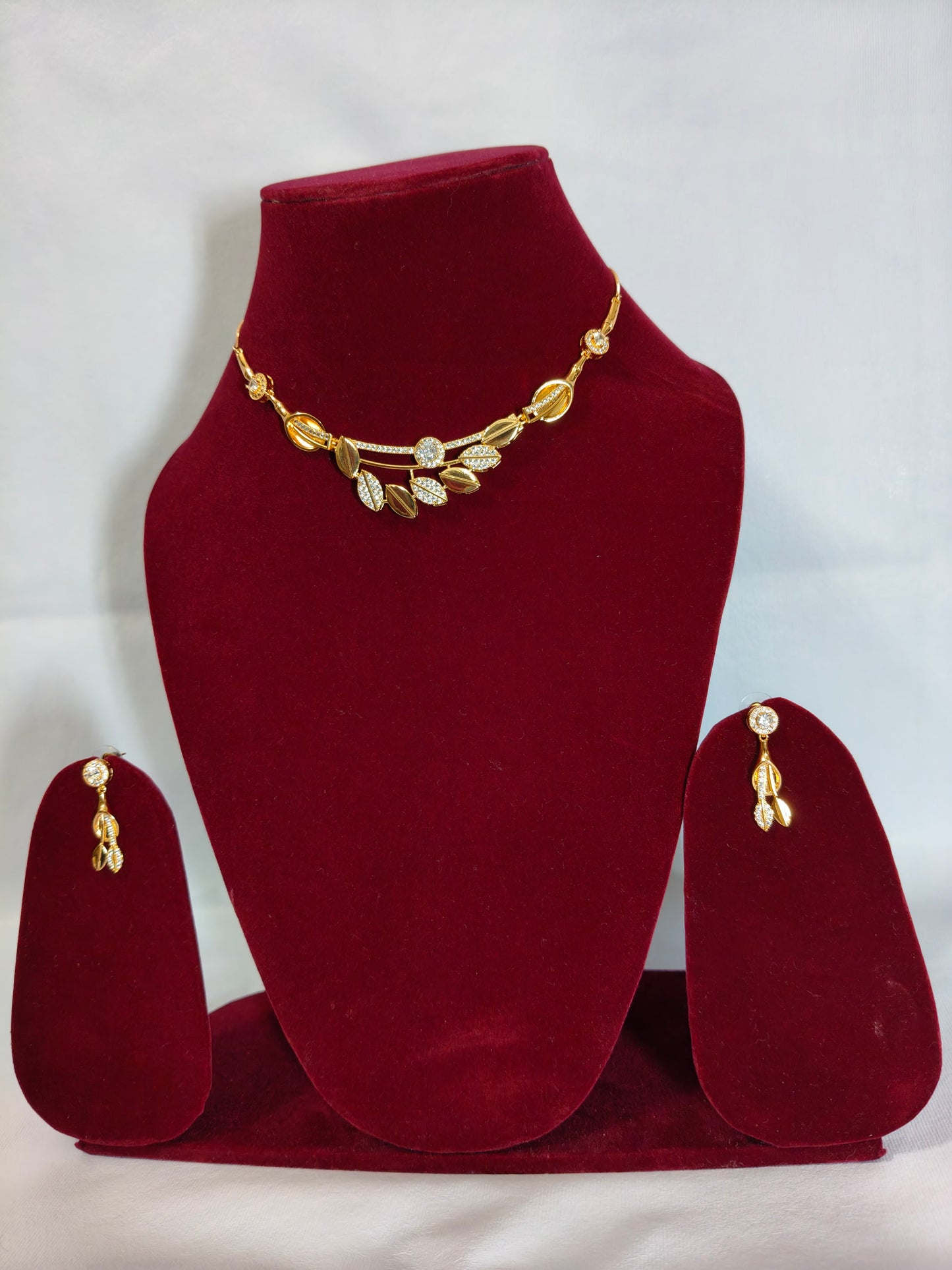 American Diamond Rose Gold Necklace HJ24