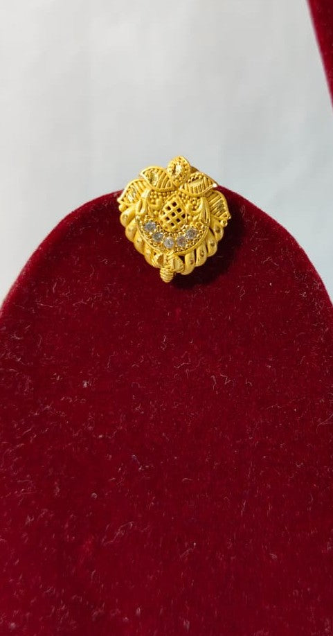 raditional and Elegant Gold Plated Jewellery Set with CZ Stones, Pendant Necklace and Earrings Set HJ37