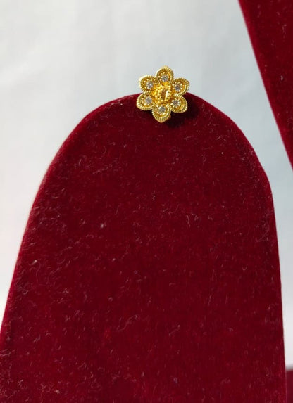 Gold-Plated Crystal Floral & Peacock Jewellery Set with Pendant Necklace and Matching Earrings, Anti tarnish (HJ41)